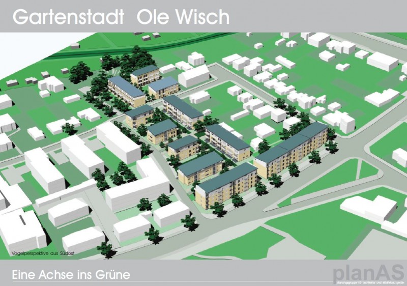 Das Neubauprojekt Ole Wisch aus der Vogelperspektive